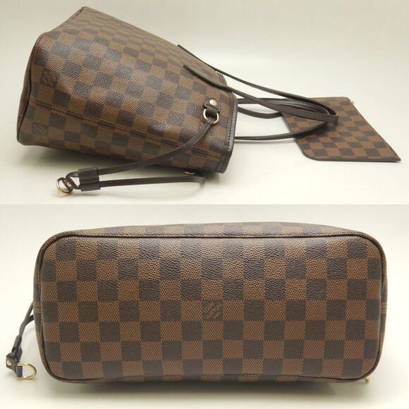 LOUIS VUITTON Brown Damier Neverfull PM Tote Bag - Picture 4 of 10